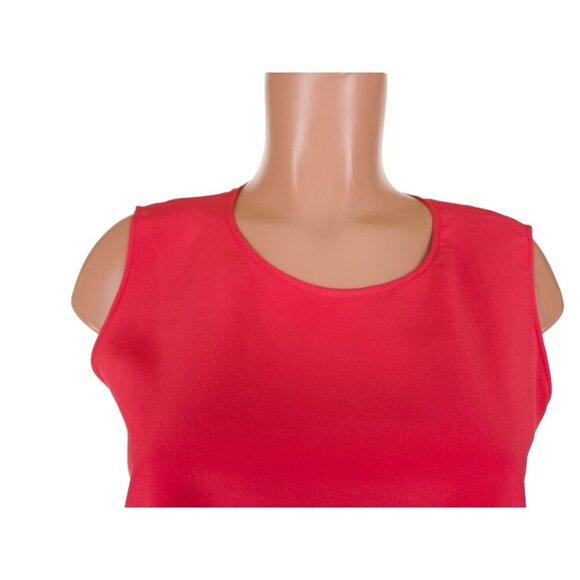 Escada Sport Narlene Tiered Silk Sleeveless Camisole Top 36 US 6 Lobster Red - Picture 2 of 8